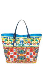 Dolce & Gabbana Carretto Greca Print Canvas Tote -