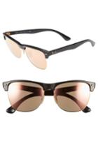 Women's Ray-ban Highstreet 57mm Sunglasses - Black/ Brown Pink