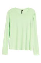 Women's Topshop Boutique Lyocell Long Sleeve T-shirt Us (fits Like 0-2) - Green