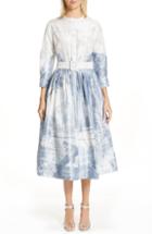 Women's Oscar De La Renta Toile Print Silk Shirtdress - White
