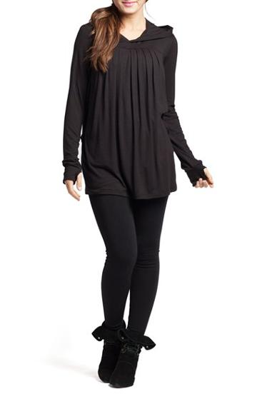 Women's Savi Mom Hooded Maternity/nursing Tunic