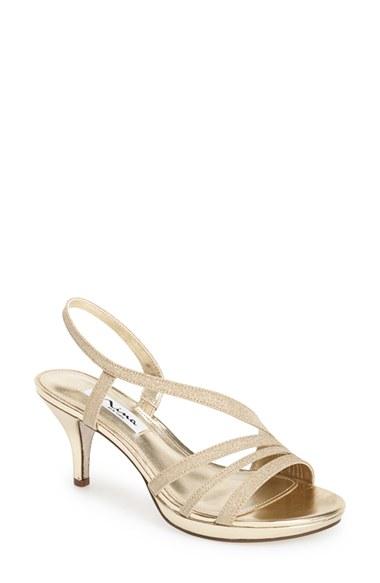 Women's Nina 'neely' Slingback Platform Sandal M - Metallic