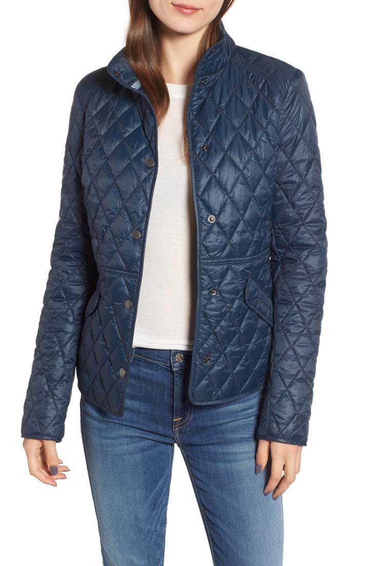 Women's Barbour Annis Quilted Jacket Us / 10 Uk - Blue