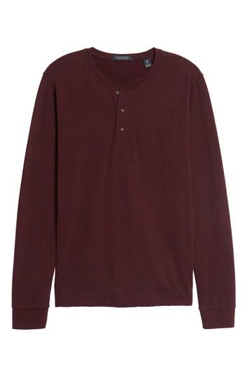 Men's Scotch & Soda Grandad Henley T-shirt, Size - Red