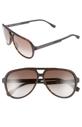 Men's Boss 60mm Aviator Sunglasses - Havana/ Brown Gradient