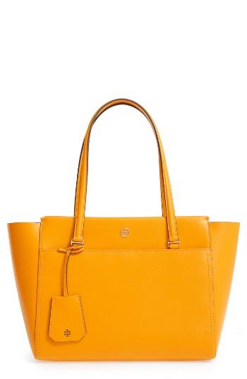 Tory Burch Small Parker Leather Tote - Yellow