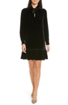 Women's Kate Spade New York Tie Front Velvet Shift Dress - Black