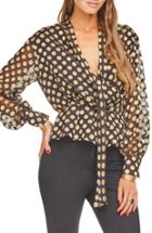 Women's Astr The Label Lennox Peplum Blouse - Black