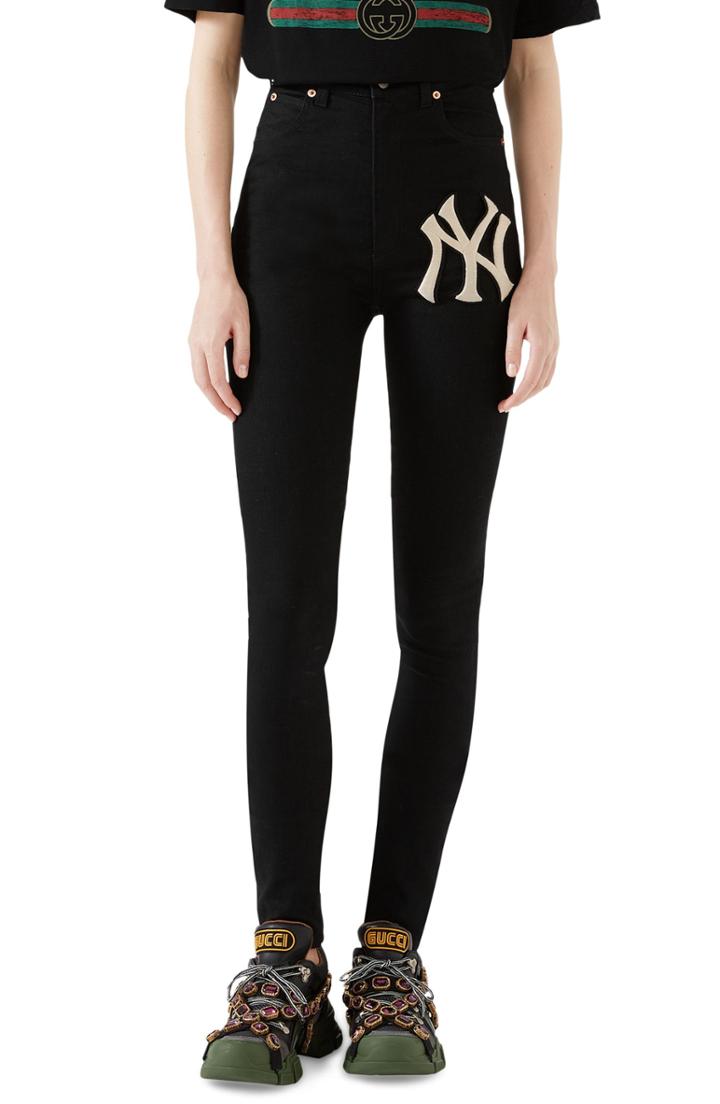 Women's Gucci Ny Patch Skinny Jeans