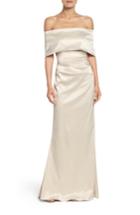 Women's Vince Camuto Off The Shoulder Gown - Beige