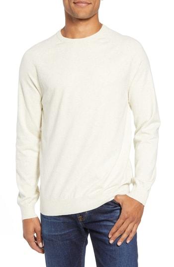 Men's French Connection Regular Fit Stretch Cotton Crewneck Sweater, Size - Grey
