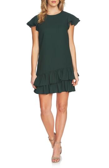 Women's Cece Claire Tiered Ruffle Dress - Green