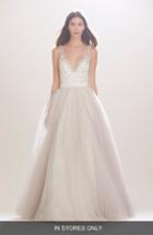 Women's Carolina Herrera Mason Plunging V-neck Silk Mikado Ballgown, Size In Store Only - Ivory