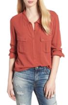 Women's Ag Nevada Cotton Henley Shirt - Red