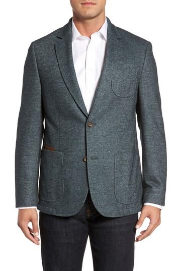 Men's Flynt Classic Fit Suede Trim Jersey Sport Coat R - Green