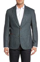 Men's Flynt Classic Fit Suede Trim Jersey Sport Coat R - Green