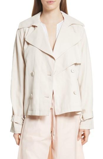 Women's Vince Crop Trench Coat - Beige