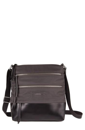 Lodis Wanda Rfid Nylon & Leather Crossbody Bag - Grey