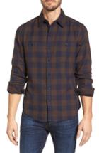 Men's Bonobos Slim Fit Check Flannel Shirt, Size - Blue