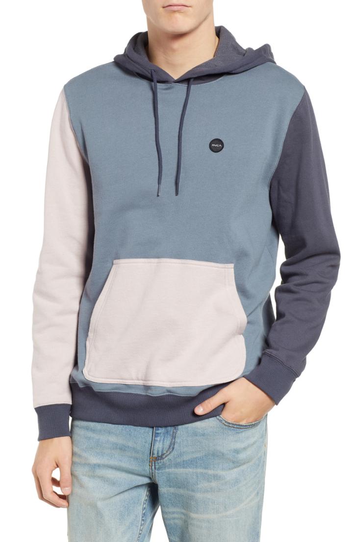 Men's Rvca Ruddy Hoodie Sweatshirt - Blue