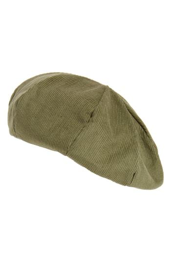 Women's Bp. Corduroy Beret - Green