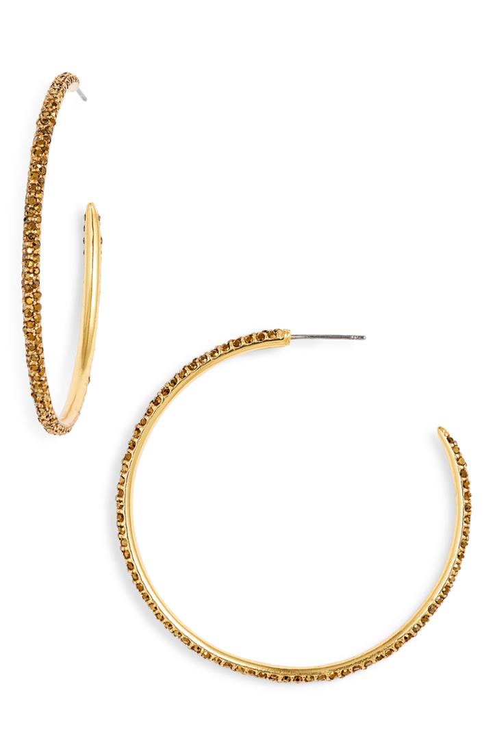 Women's Sole Society Pave Crystal Hoop Earrings
