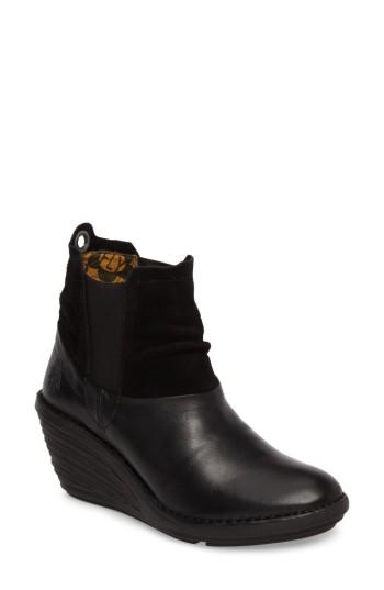 Women's Fly London Sula Wedge Bootie Us / 35eu - Black