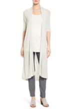 Women's Eileen Fisher Organic Linen Blend Duster Cardigan - White