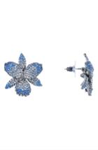 Women's Nina Pave Crystal Flower Stud Earrings