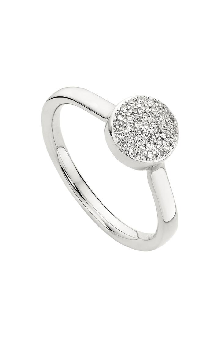 Women's Monica Vinader Ava Diamond Button Ring