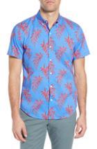 Men's Bonobos Riviera Slim Fit Palm Print Sport Shirt R - Blue