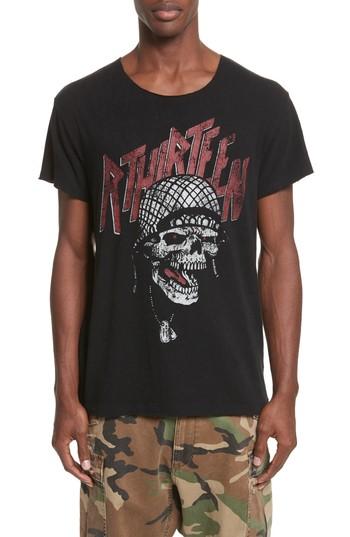 Men's R13 Battle Punk Lucas Graphic T-shirt - Black
