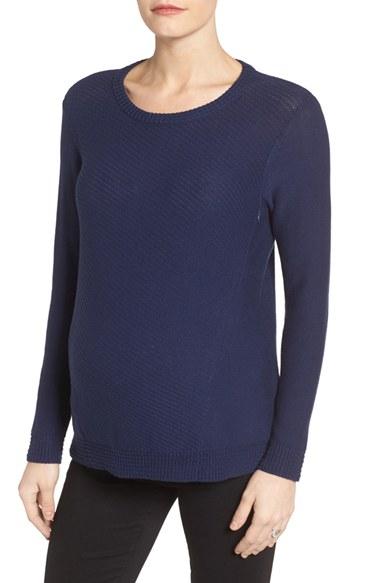 Women's Loyal Hana Wiley Maternity/nursing Sweatshirt - Blue