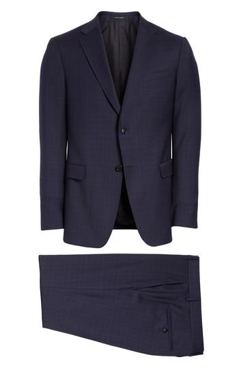 Men's Z Zegna Trim Fit Plaid Wool Suit