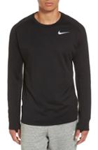 Men's Nike Thermasphere Long Sleeve Running T-shirt, Size - Black