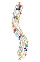 Women's Panacea Mutlicolored Crystal Multistrand Bracelet