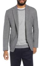 Men's Eleventy Trim Fit Stretch Check Wool Sport Coat Us / 50 Eu R - Grey