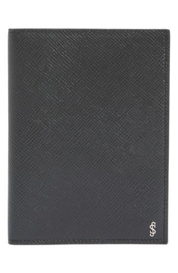 Serapian Milano Evolution Leather Passport Cover - Black