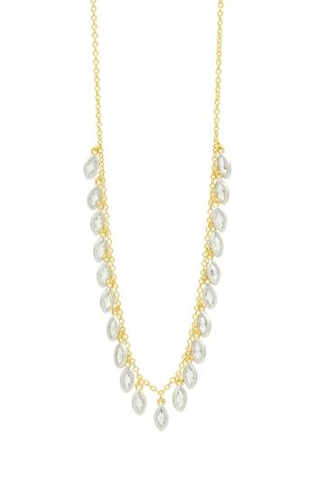 Women's Freida Rothman Fleur Bloom Petal Fringe Necklace