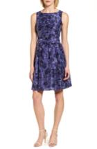 Women's Anne Klein New York Rosewater Shadow Fit & Flare Dress - Blue
