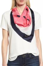 Women's Kate Spade New York Strawberry Square Silk Scarf, Size - Ivory