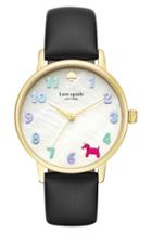 Women's Kate Spade New York Metro Balloon Leather Strap Watch, 34mm