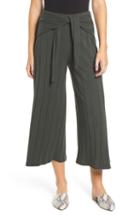 Women's All In Favor Rib Knit Tie Waist Pants, Size - Green