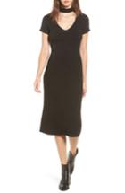 Women's One Clothing Ribbed Choker Midi Dress - Black