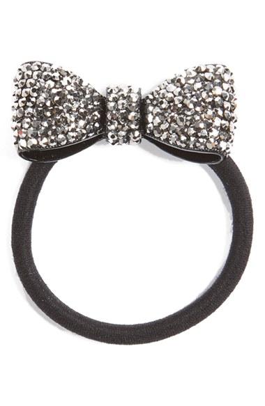 Tasha Crystal Bow Ponytail Holder