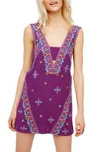 Women's Free People Never Been Embroidered Cotton Dress - Purple