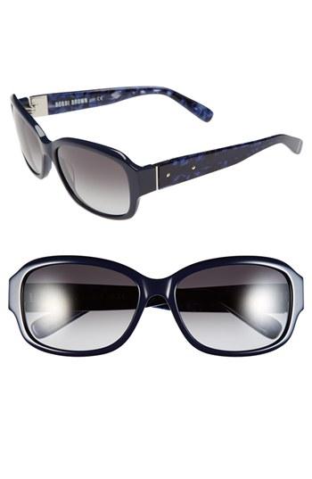Women's Bobbi Brown 'the Sandra' 57mm Sunglasses - Navy