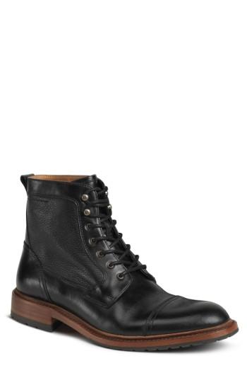 Men's Trask 'lowell' Cap Toe Boot M - Black