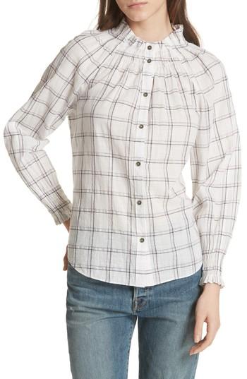Women's La Vie Rebecca Taylor Windowpane Top - Blue