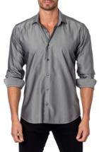 Men's Jared Lang Trim Fit Print Sport Shirt - Grey